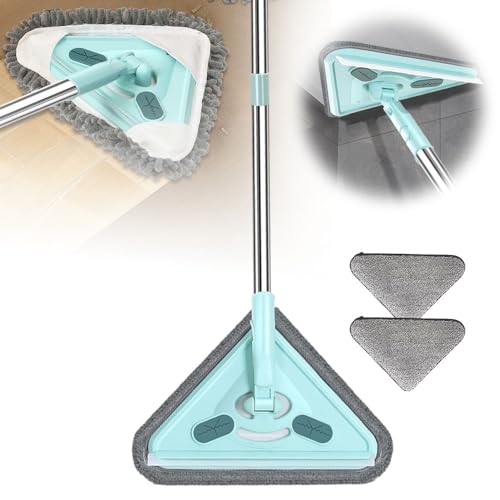 Multifunctional Triangle Mop, 2025 New Extendable Triangle Mop 360° Rotatable Adjustable Cleaning Mop with Long Handle, Multifunctional Triangle Mop for Ceiling Wall Floor Glass Window (1.5M)