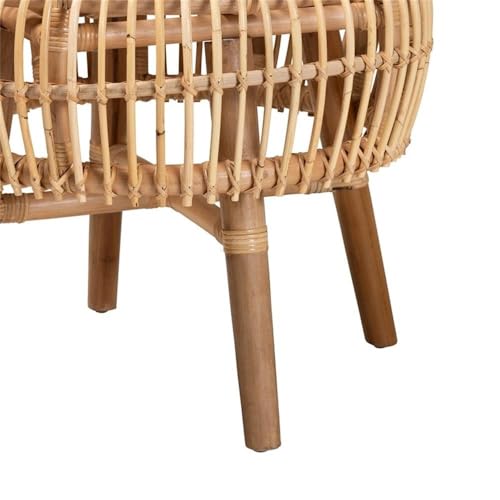 Sillón Rattan Bohemio Marrón Curvado Moderno miniatura 7
