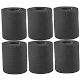 Toallas de papel de colores, 6 piezas de papel higiénico negro, rollo de toalla absorbente suave de 4 para el hogar, baño, cocina, oficina, inodoro de colores