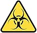 Samunshi® Warndreieck Biohazard Aufkleber Biohazardaufkleber in 10 Größen (8x7cm Mehrfarbig)
