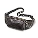FANDARE Sac de Ceinture Sac de Poitrine Homme Sac Banane Cuir Sac de Ceinture Sac d'épaule Sling Bag Imperméable Sling Bag pour Sports, Escalade, Jogging, Randonnée, Voyage Garçon Marron L
