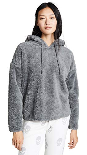 PJ Salvage Women's Lounge Zip Up Sweatshirt, Cozy Grey, X-Small