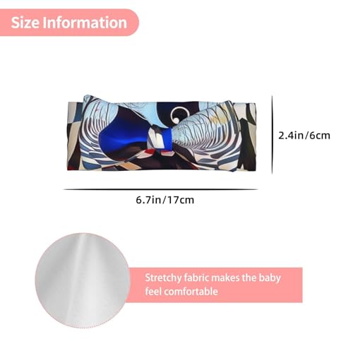 The bird of surrealism Baby Headbands Soft Nylon Hairbands with Stretchy Bows Girls Hair Accessories for Newborn Infant Toddler Kids3