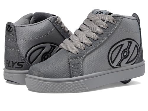 HEELYS Racer 20 Mid (Little Big Kid/Adult) Wheeled Heel Shoe, Grey/Grey, 6 US Unisex