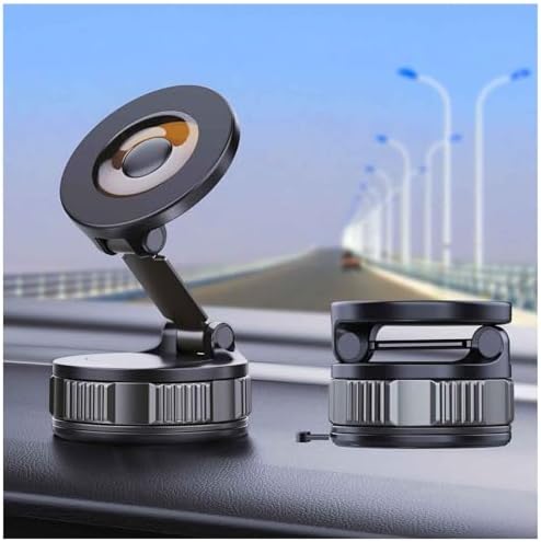 Magnetic Suction Phone Holders for Your Car, 360°Adjustable Magnetic Car Phone Holder,Suction Cup Phone Mount for Your Car/Gym/Mirror,Phone Car Mount Compatible iPhone & Android(Black)