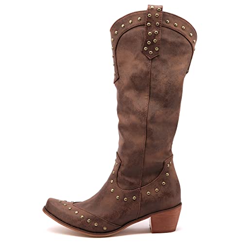 Scaoruki Women Embroidered Western Boots2