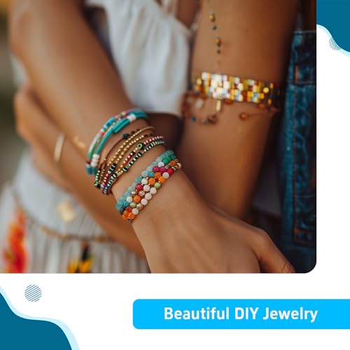 Girador de contas + 830 peças de folha de cerâmica macia – Máquina automática de amarrar contas com