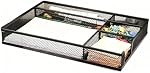 Gonice Plateau de tiroir de bureau en métal noir avec 5 Diviseurs pour fournitures de bureau, armoire de bureau avec tiroirs
