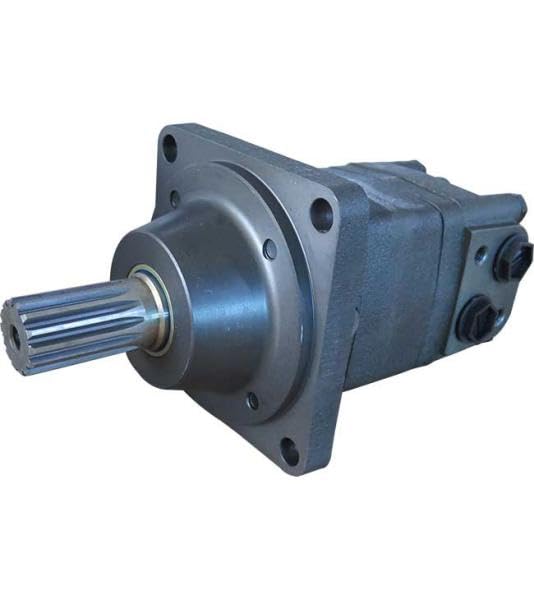 Moteur Hydraulique M+S, Type MSW315SH, Cylindrée 315 cm3/tr, Connexions (coté): G 1/2'', Arbre: Ø 1 1/4‘‘ Cannelée, Bride à Roue, Utilisation sans Drain possible