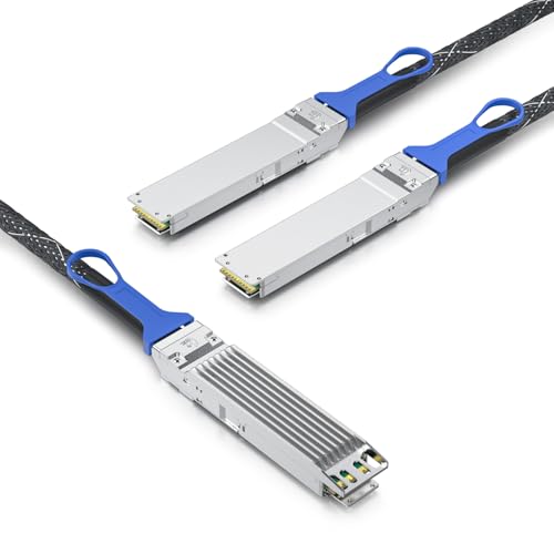 Image of 10Gtek 800Gb /s OSFP DAC Compatible for NVIDIA MCP7Y00-N01A, 8-Channel OSFP Fin-top Breakout to 2x400G Flat-top Cable, NDR Infiniband and Ethernet Solutions