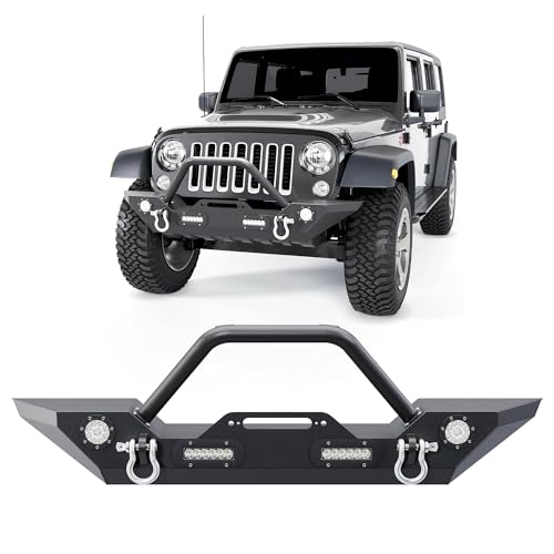 ECOTRIC Front Bumper Compatible with Jeep Wrangler JK JL/JLU Gladiator JT |…