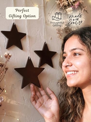 Image of Bombay Greens Hanging Star Planter with Rope | Hanging Plant Indoor Stand | Wooden Planter for Home Decor, Living Room, Balcony & Office Decoration