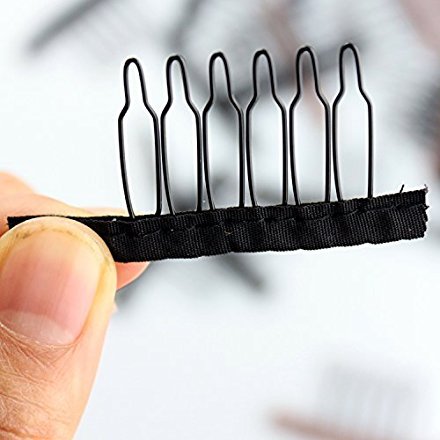 Dreamhair Anti-Rust Wig Combs for Making Wig 25pcs/pack Wig Combs for Lace Wig and Hair (Brown Color)