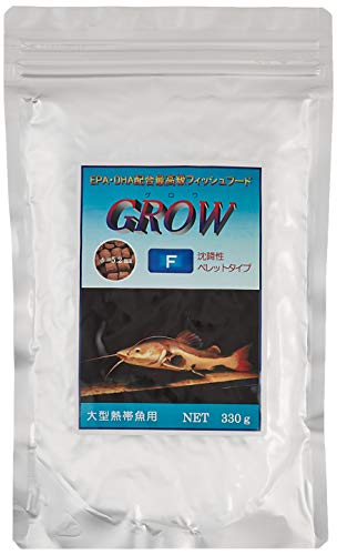 どじょう養殖研究所 グロウ F 沈降性 ペレットタイプ 330グラム (x 1)