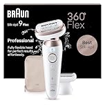 Braun Silk Epil 9 Flex Epilatore Elettrico Donna, Rasoio Elettrico Donna Con Testina Flessibile a 360° Per Epilazione Semplice, Wet & Dry, Pelle Liscia a Lungo, Idea Regalo, 9-030 3D, Bianco/Rosa