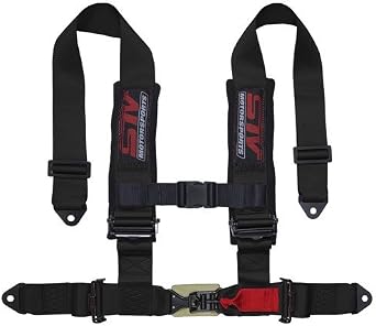 STVMotorsports 4 Point Harness Set - 3 Pads - Universal H-Type - for Off-Road, UTV, Trucks, Side by Side SINGLE