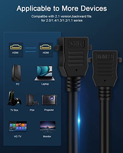 Placa de pared HDMI 2.1 pasada de 8K para conectar consolas y pantallas 7