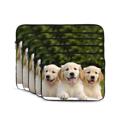 Funda para portátil 17 pulgadas con diseño Golden Retriever miniatura 2