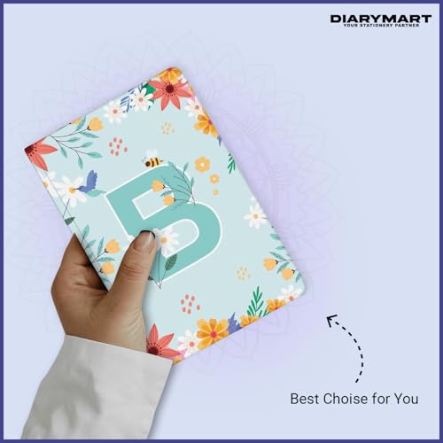 Image of Initial B Premium Soft Bound Notebook Diary for Girls and Women (B6, 90 GSM, 160 Ruled Pages) Floral Design Notebook Journal Diary