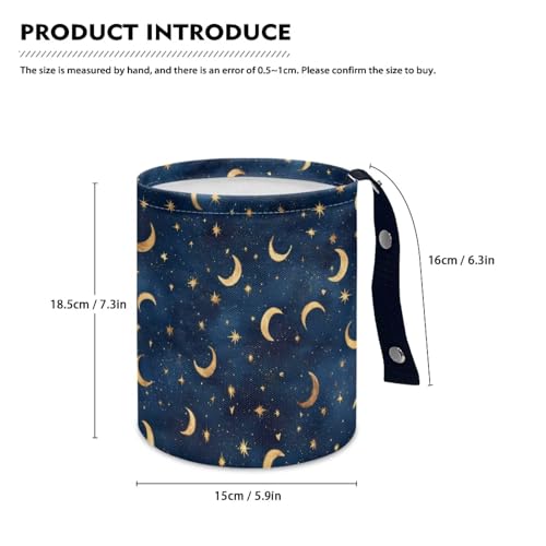Image of Galaxy Moon Car Trash Bin Mini Auto Garbage Auto Storage Bag Waterproof Multipurpose Vehicle Accessories Car Organizer