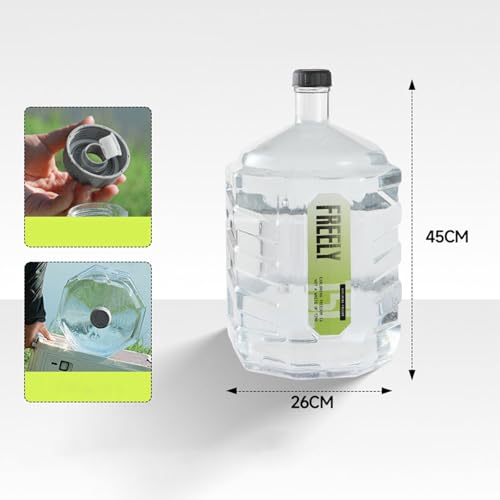 Réservoir d'eau haute transparence 15 L anti-fuite avec couvercle à vis robuste