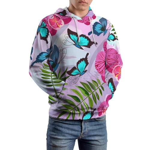Sweats à capuche papillon UMENG pull manches longues avec imprimé graphique taille S