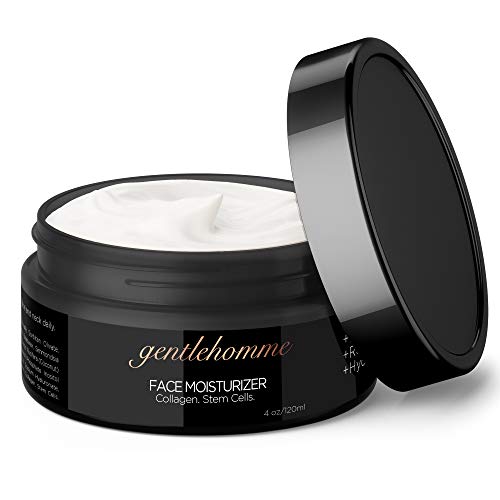 Gentlehomme Face Moisturizer For Men - Mens Facial Lotion with Neroli Essential Oil Scent - Collagen & Stem Cells - Daily Anti-Aging Moisturizer for Dry & Oily Skin - 4 oz
