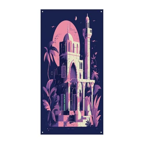 Bannière de porte de bienvenue grand format 90x180 pour masquer un mur usé