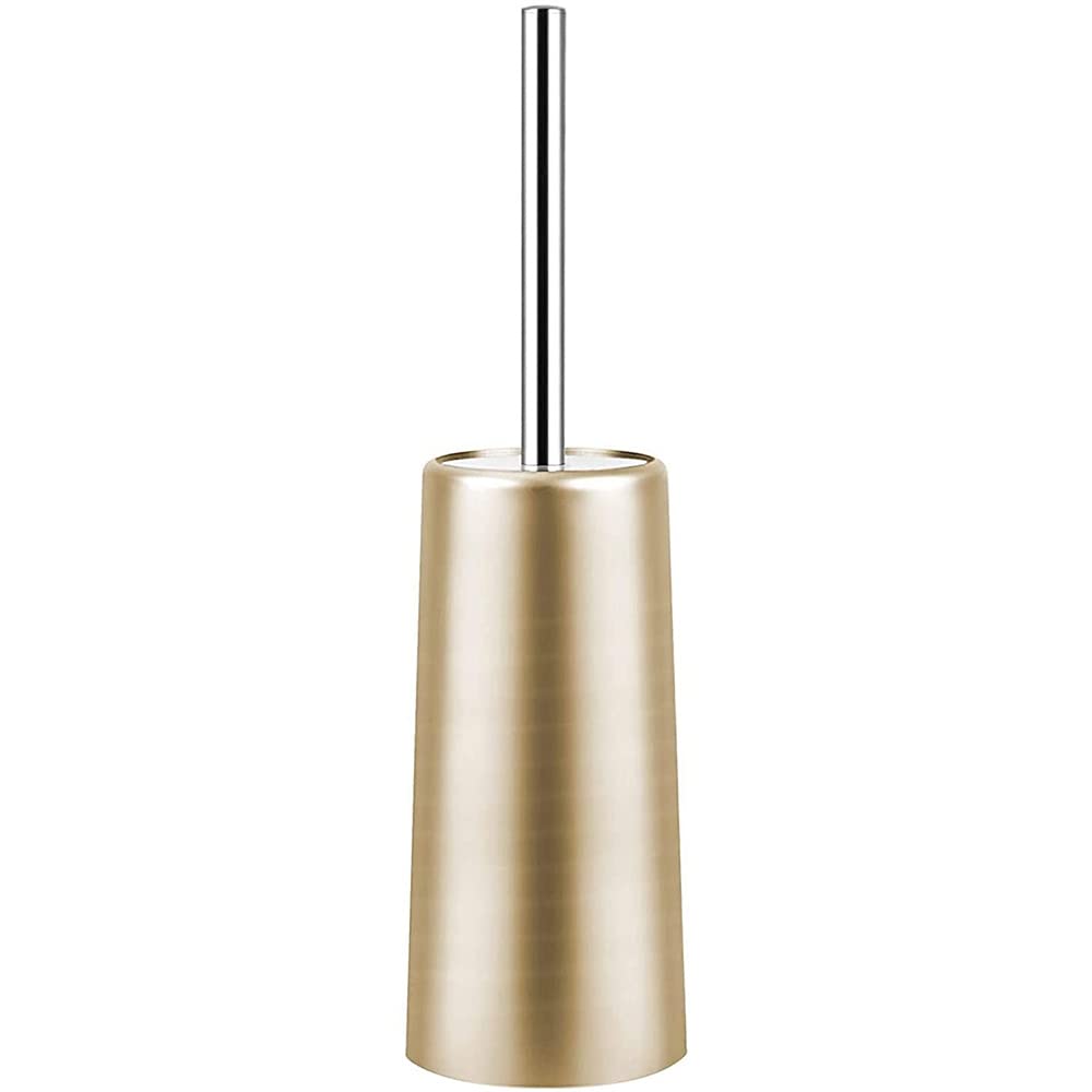 CTRLZS Stainless Steel Toilet Brush and Holder - Toilet Bowl Cleaner Brush Set for Bathroom Toilet (Gold)