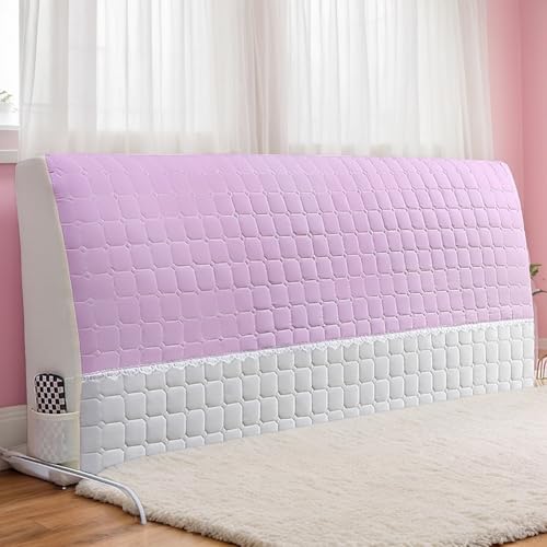 HEADBOARD Kopfteilbezug, Staubdichte Dehnbare Gesteppte Kopfteilhusse Aus Dickem Baumwollstoff, Schutzbezug Für Das Bettkopfteil,D,150CM