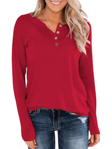 Ryaiwi Henley Long Sleeve Shirts for Women...