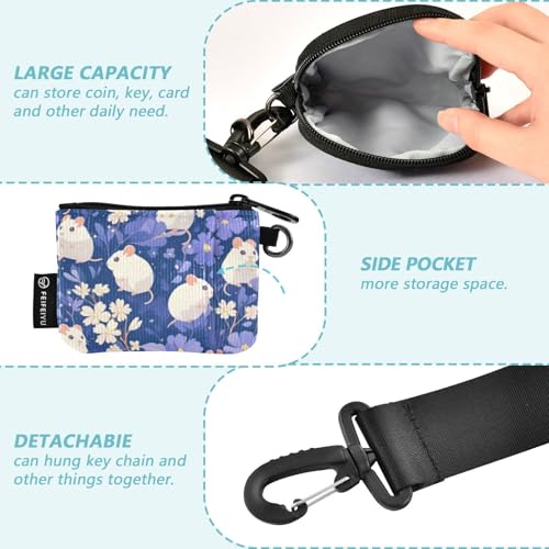 linqin Blooming Flowers animal Dual Wristlet Wallets for Women Large Capacity Card Wallet Money Organizer with Wristle Strap for Work Travel 2 Pcs3