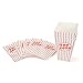 Bekith 100 Pack Paper Open-Top Popcorn Box, Popcorn Containers Striped Red and White, Great for Movie Theater Party