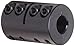 Ruland SPC-22-16-F Two-Piece Clamping Rigid Coupling with Keyway, Black Oxide Steel, 1-3/8" Bore A Diameter, 1" Bore B Diameter, 2-1/2" OD, 3-5/8" Length, 5/16" x 1/4" Keyway Width
