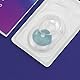 Sehr stark deckende und natürliche blaue Kontaktlinsen SILIKON COMFORT NEUHEIT farbig „Verona Blue“ blau + Behälter von GLAMLENS - 1 Paar (2 Stück) - DIA 14.20 - ohne Stärke 0.00 Dioptrien