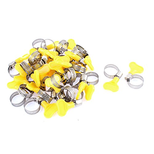 Aexit Adjustable 13-19mm Clamps Range Band Stainless Steel Worm Drive Hose Strap Clamps Clamp 30Pcs