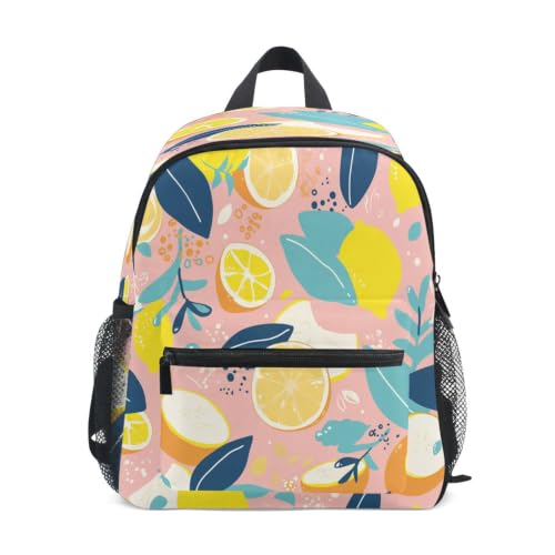 Sac à dos enfant feuilles de citron pour l'école maternelle et le premier cartable des petits