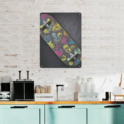 Peintures à suspendre en métal graffiti skateboard pour déco de café - 7