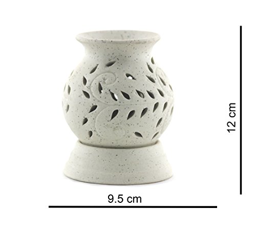 Image of Brahmz Electric Aroma Oil Diffuser Ancient Matki Diffuser with Bulb Electric Aroma Burner Electric Diffuser Matki Shape WD 12cm