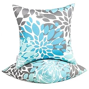 Outdoor throw pillows decorative pillows with insert included set of 2 outdoor pillows for patio furniture 18×18 inch  urban country home decor