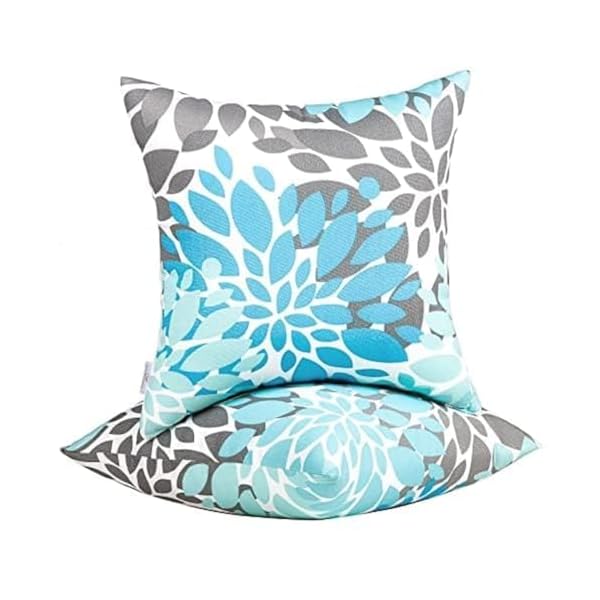 Outdoor throw pillows decorative pillows with insert included set of 2 outdoor pillows for patio furniture 18×18 inch  urban country home decor