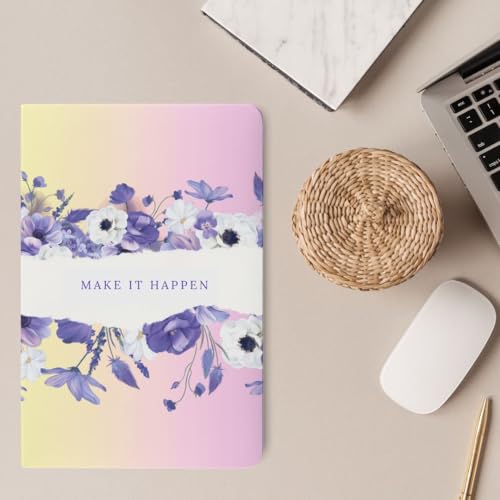 Image of LAURET BLANC Ruled Notebook- A5 Size, 144 Lined Pages, 90 GSM, Paperback (Make It Happen)