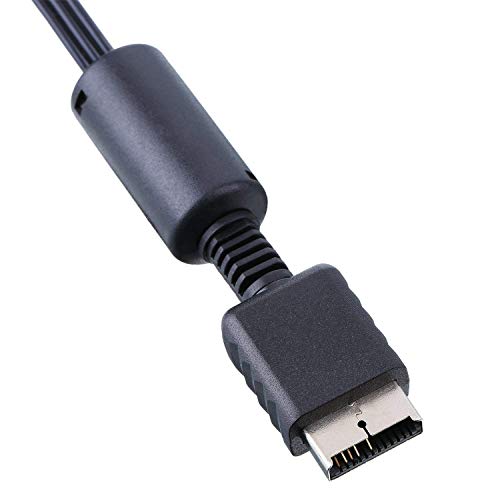 Image of Porro fino PS2 & PS3 AV CVBS to 3RCA Cable For Sony Ps2 & Ps3 (ITS NOT A HDMI CABLE ONLY COMPATIBLE ONLY WITH PLAYSTATION) [video game] [video game],Black