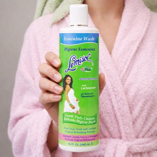 Image of Lemisol Plus Feminine Wash, Daily Cleanser, Hypoallergenic, 16 FL Oz Bottles (Pack of 2)