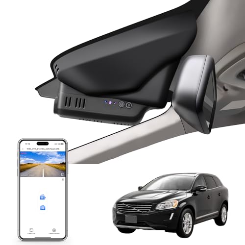 Dashcam 4K pour Volvo XC60 2013-2017 caméra de voiture UHD 2160P look OEM intégré avec carte 64 Go
