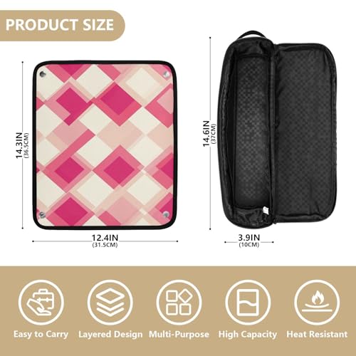 Organizador de Herramientas para Cabello 2 en 1 y Tapete Resistente al Calor con Cierre Impermeable Portátil para Planchas, Alisadores y Rizadores miniatura 4