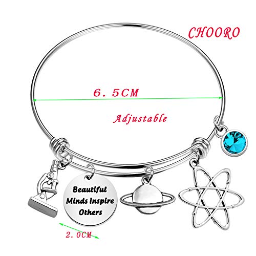 CHOORO Science Teacher Gift Beautiful Minds Inspire Others Bracelet STEM Teacher Gift Science Teacher Bracelet2