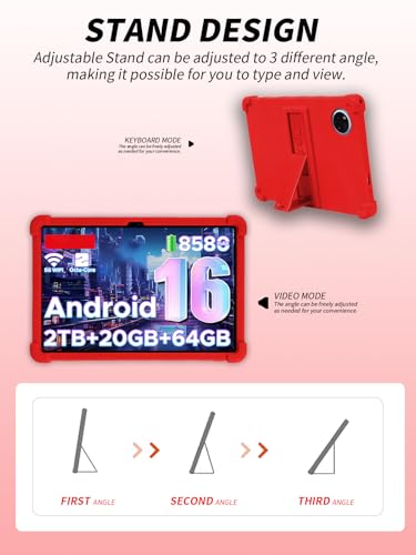 Coque silicone DOOGEE Tab A9+ antichoc à support ajustable - 4