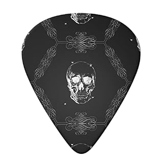FUCVNPZ Lot de 6 médiators en celluloïd, motif tête de mort effrayante, fins, moyens et lourds pour guitares acoustiques… - Les Beatles, Paul McCartney, John Lennon, RIngo Starr, George Harrison FUCVNPZ Lot de 6 médiators en celluloïd, motif tête de mort effrayante, fins, moyens et lourds pour guitares acoustiques… – Image 3