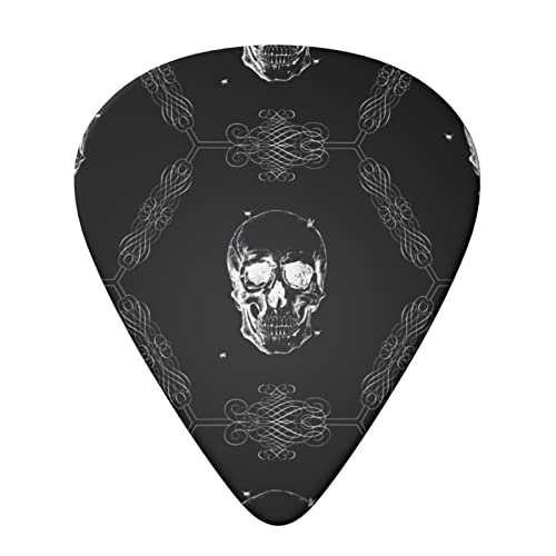FUCVNPZ Lot de 6 médiators en celluloïd, motif tête de mort effrayante, fins, moyens et lourds pour guitares acoustiques… - Les Beatles, Paul McCartney, John Lennon, RIngo Starr, George Harrison FUCVNPZ Lot de 6 médiators en celluloïd, motif tête de mort effrayante, fins, moyens et lourds pour guitares acoustiques… – Image 4
